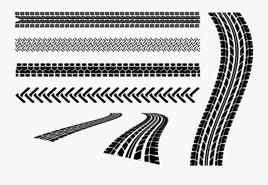 Tire Clipart Tread Marks - Transparent Tire Tracks Clipart, Transparent Clipart
