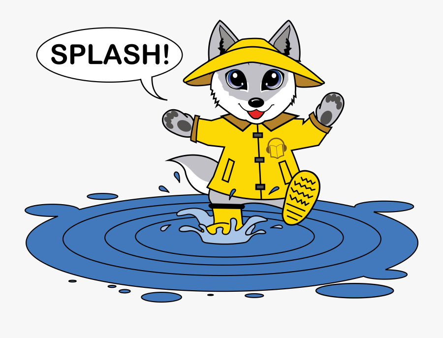 Wolf Playing In Rain, Transparent Clipart