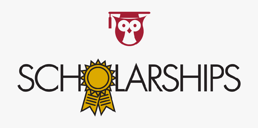 An Owl With A Commencement Cap Above The Word Scholarship, Transparent Clipart
