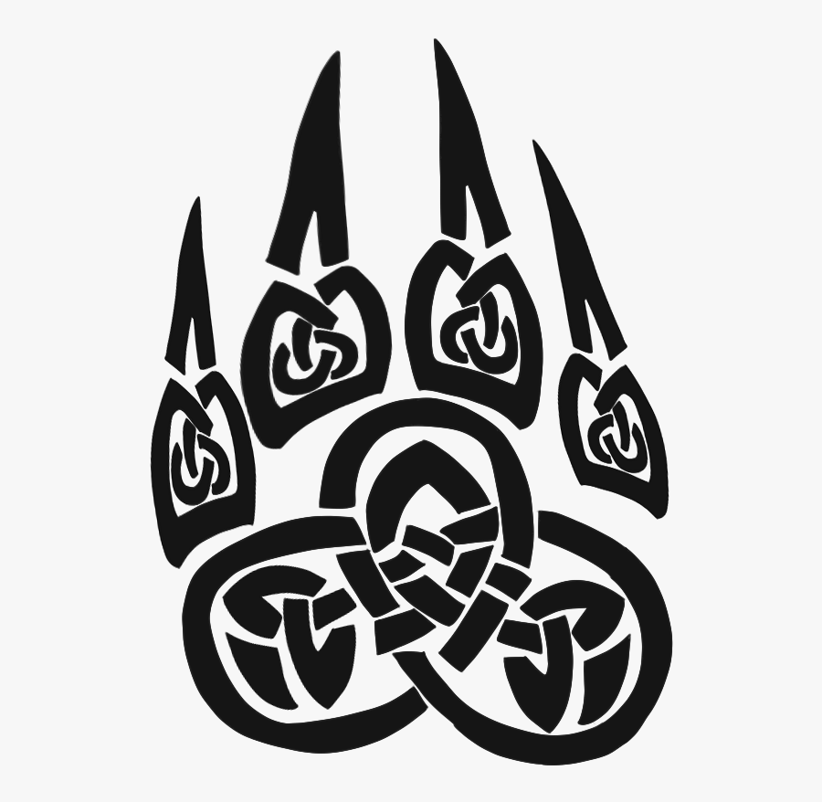 Wolf Paw Png - Bear Claw Tattoo, Transparent Clipart