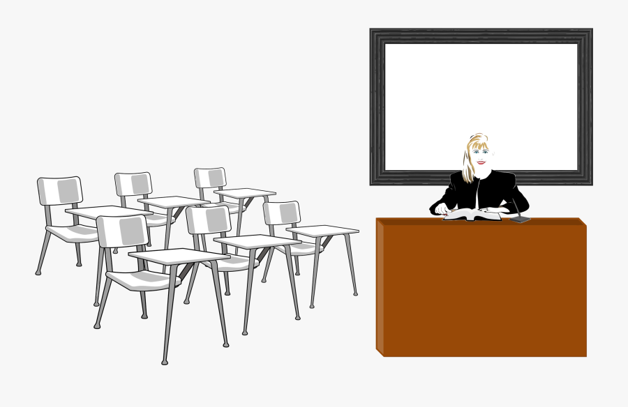 Teacher In Big Image - Classroom Transparent Teacher Clipart Png, Transparent Clipart