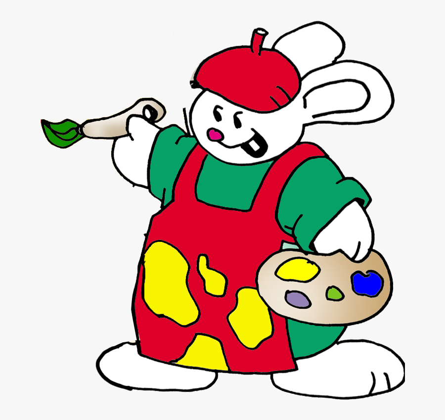 Bunny-painting, Transparent Clipart