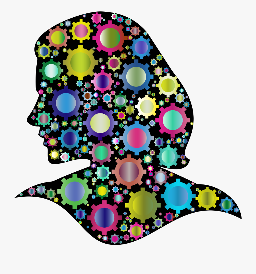 Polka Dot,line,organism - Gears Woman Png, Transparent Clipart