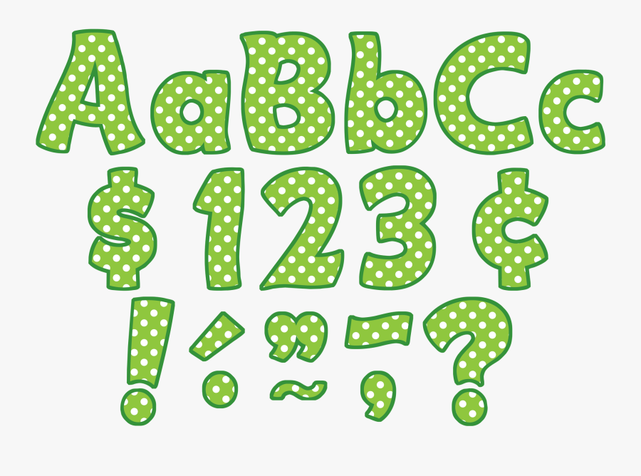Tcr5345 Lime Polka Dots Funtastic - Bulletin Board Letters In Lime Green Free, Transparent Clipart