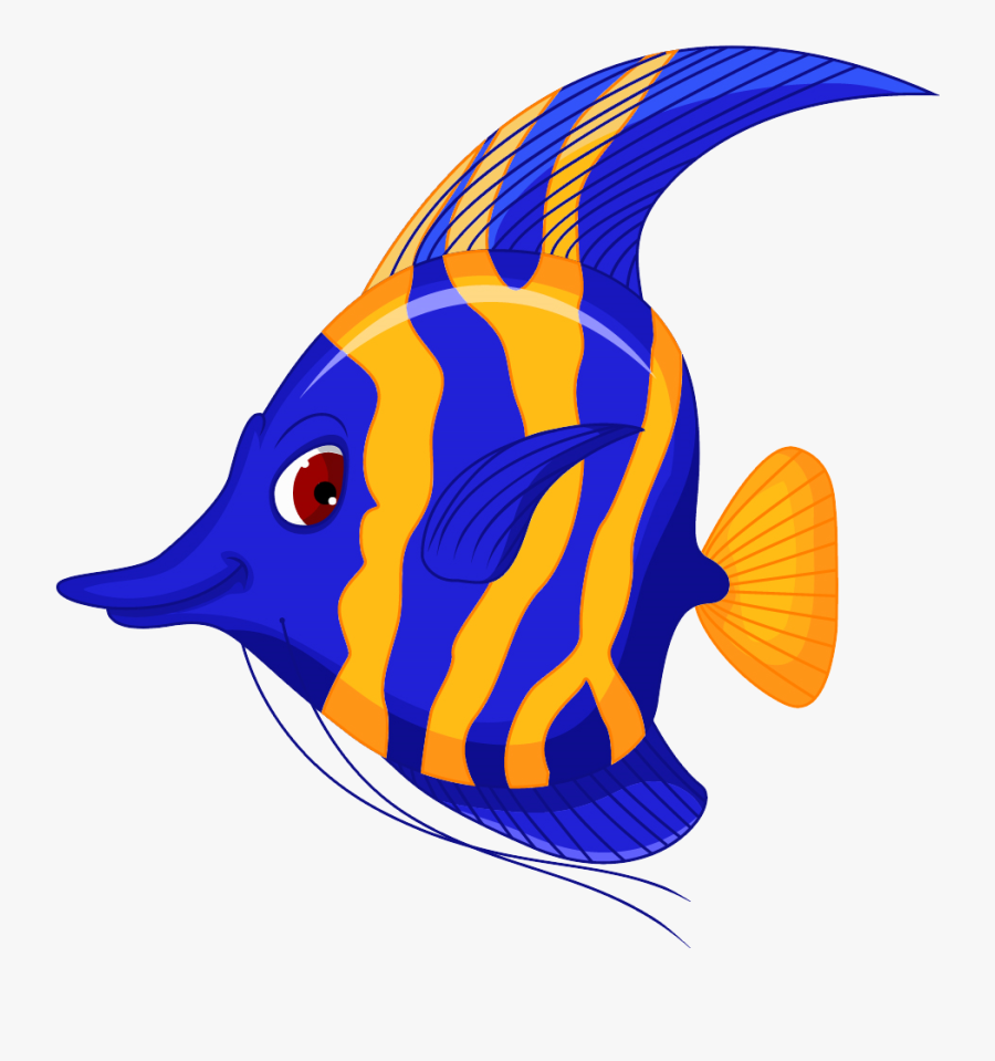 Angelfish Cartoon Clip Art - Cartoon Picture Of An Angel Fish, Transparent Clipart