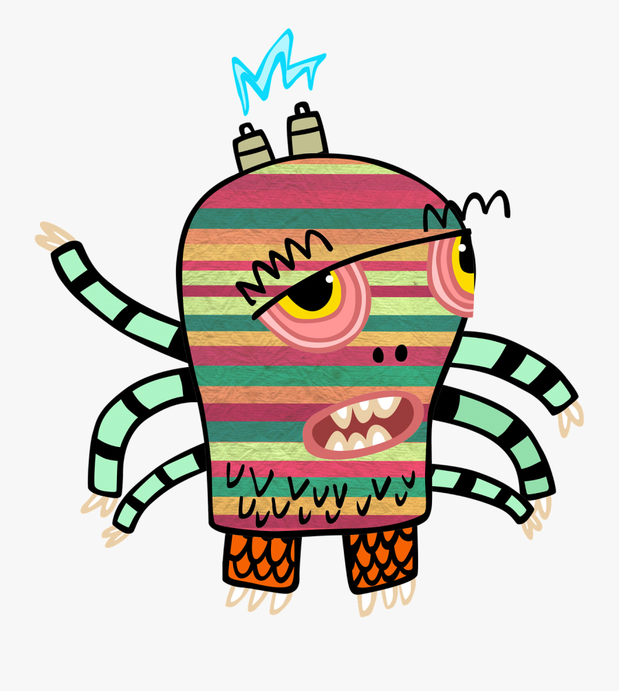 Monster Clip Art Free Picture - Transparent Background Monster Cartoon Png, Transparent Clipart
