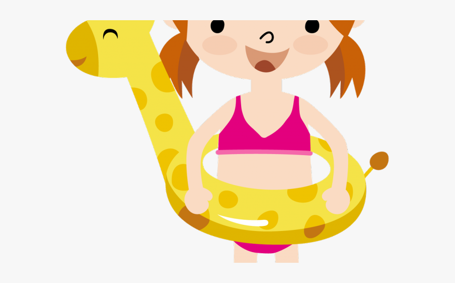 Summer Clipart Cartoon - Girl On The Beach Clipart, Transparent Clipart