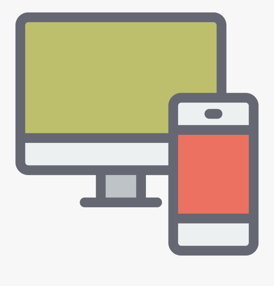 It"s An Opportunity To Give Your Website A Once-over - Monitor And Smartphone Icon Png, Transparent Clipart