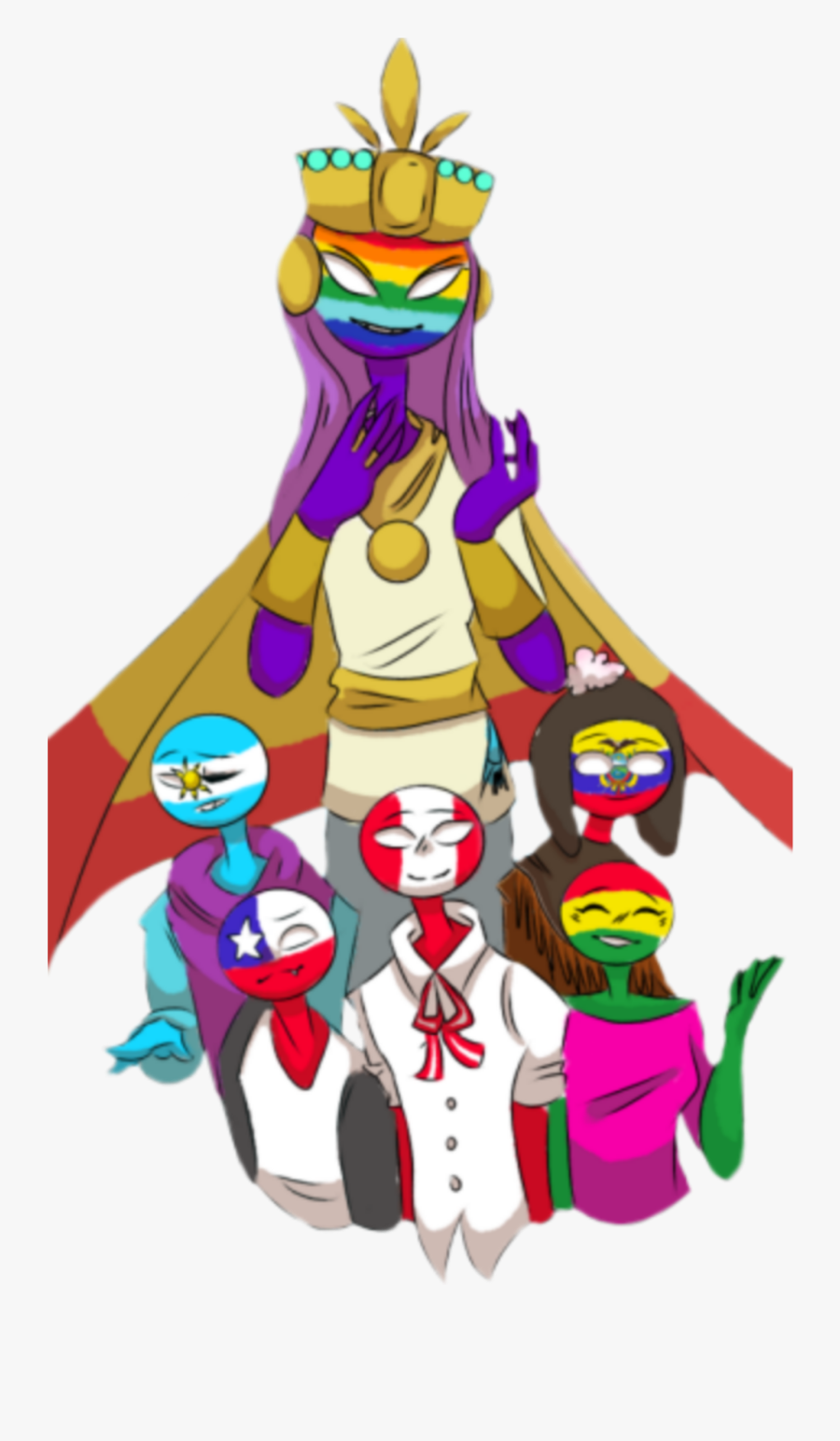 #stickers #countryhumans #country #chile #argentina - Chile X Argentina Countryhumans, Transparent Clipart