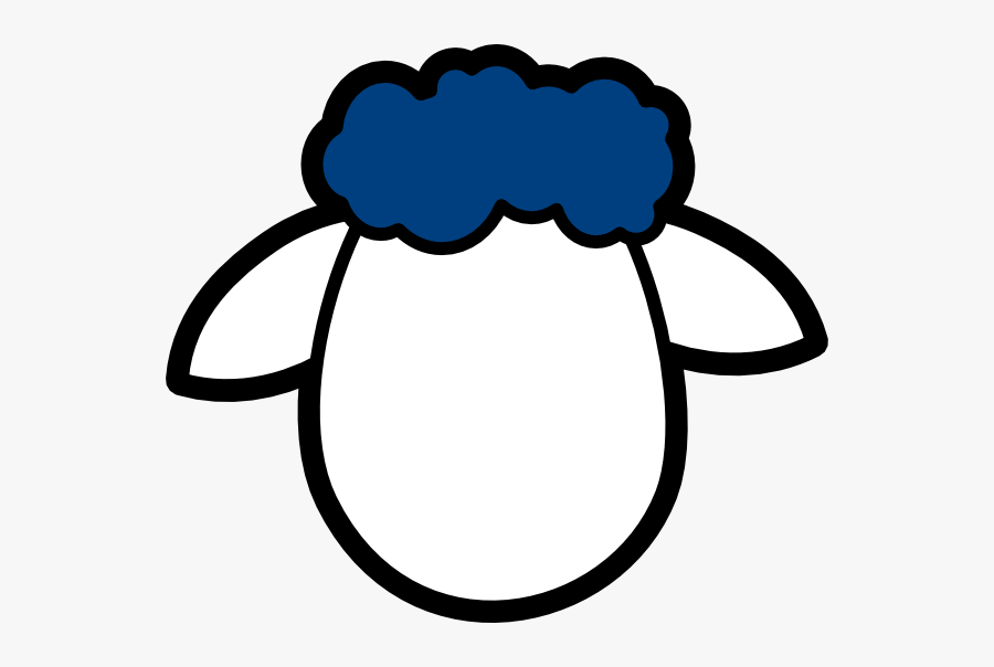 Blue Counter Clip Art - Head Sheep Face Cartoon, Transparent Clipart