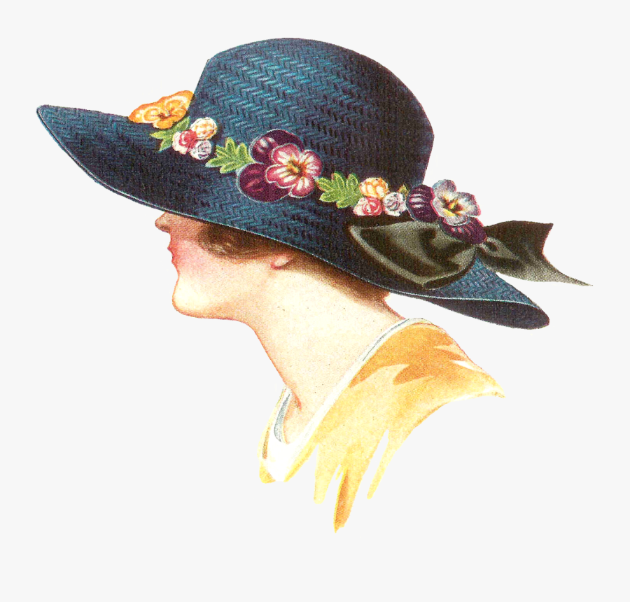 Clipart Spring Hat - Womens Summer Hat Clip Art, Transparent Clipart