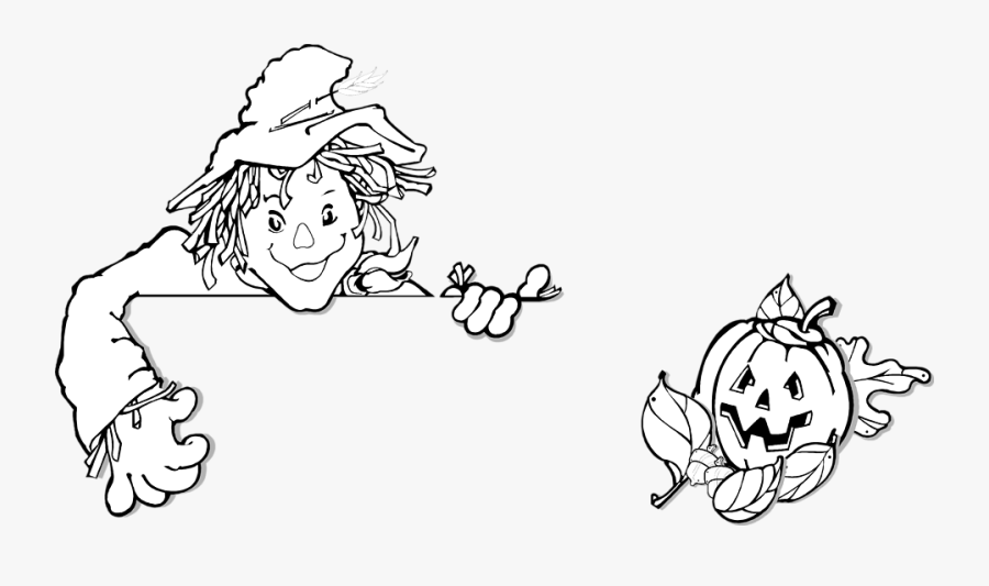 Clip Art Scarecrow Clipart Black And White - Black And White Scarecrow Clip Art, Transparent Clipart