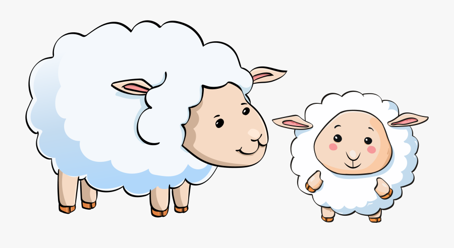 Clip Art Sheep And Free Vectors - Sheep And Lamb Cartoon, Transparent Clipart