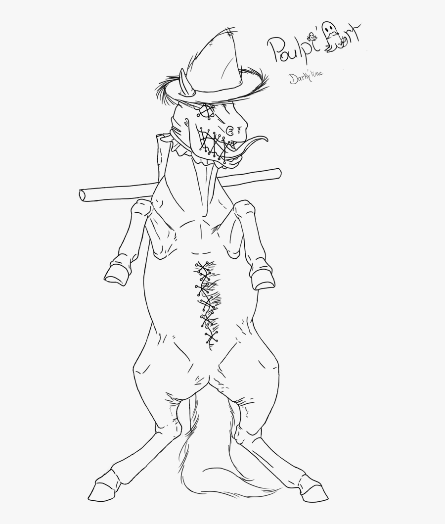 Lineart Scarecrow - Line Art, Transparent Clipart