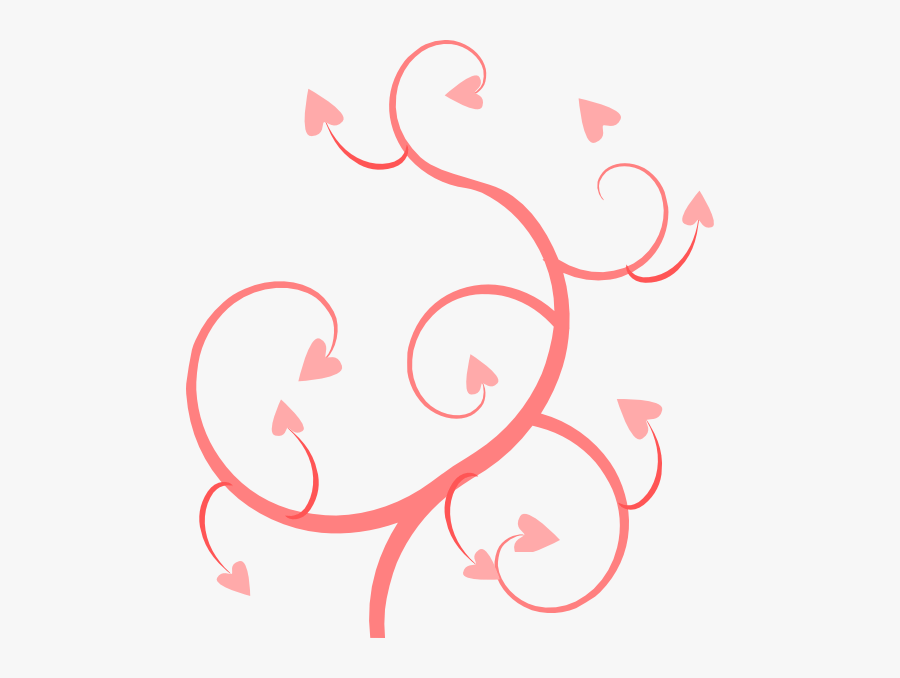 Hearts Swirl Clipart, Transparent Clipart