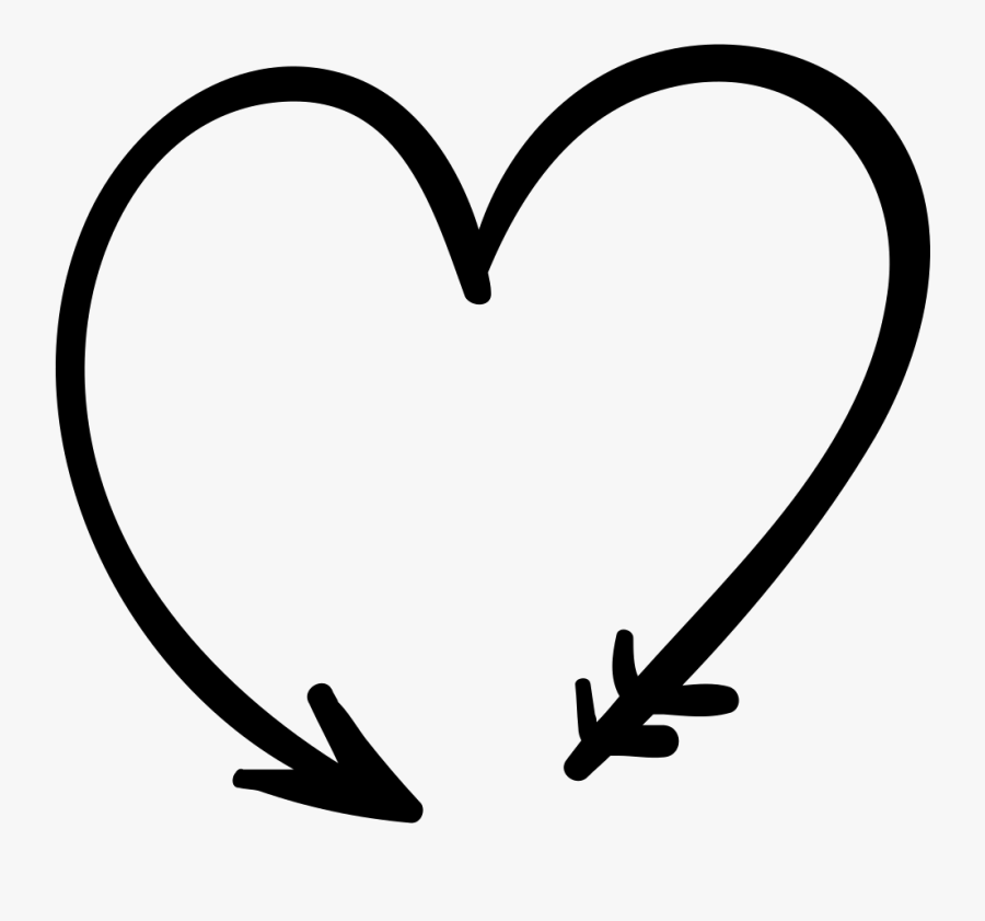 Clip Art Free Heart Svg - Free Svg Heart Arrow, Transparent Clipart