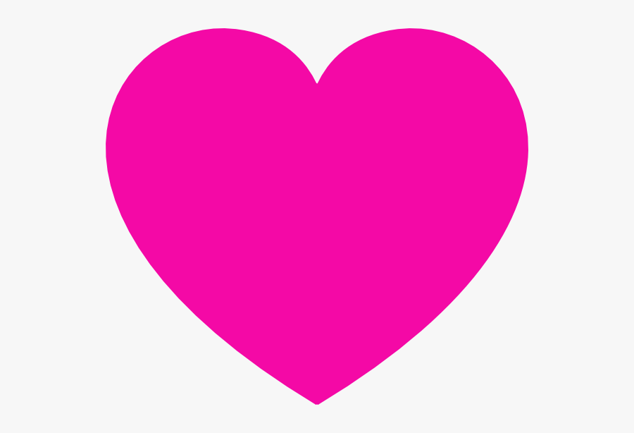 Pink Heart On Transparent, Transparent Clipart