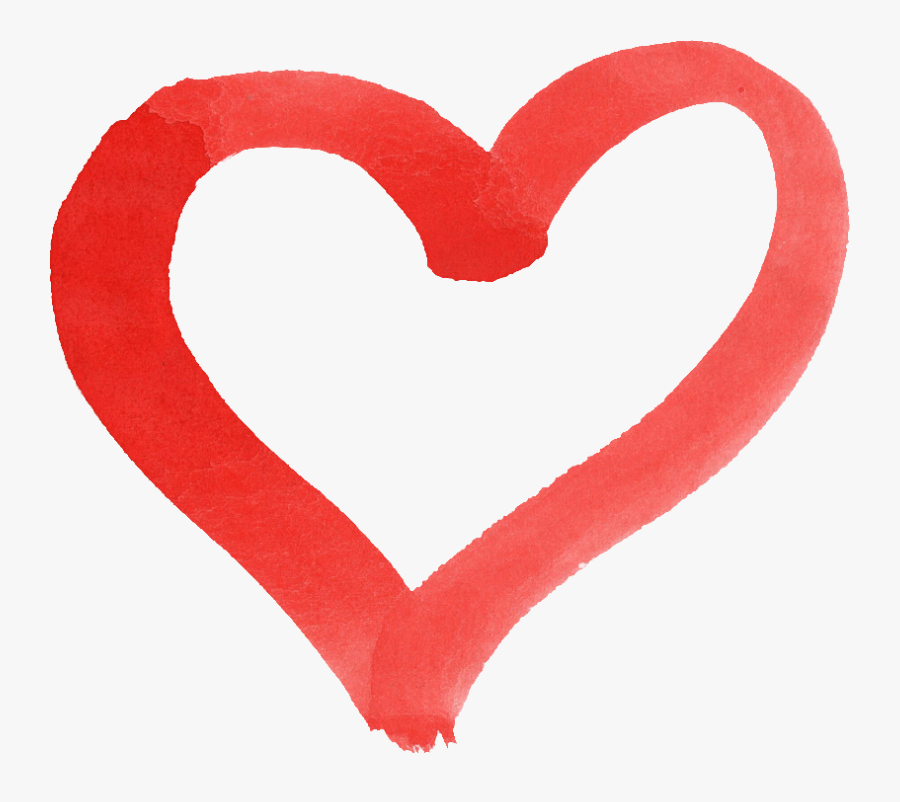Hearts Clipart Brush Stroke - Png Format Love Heart Png, Transparent Clipart