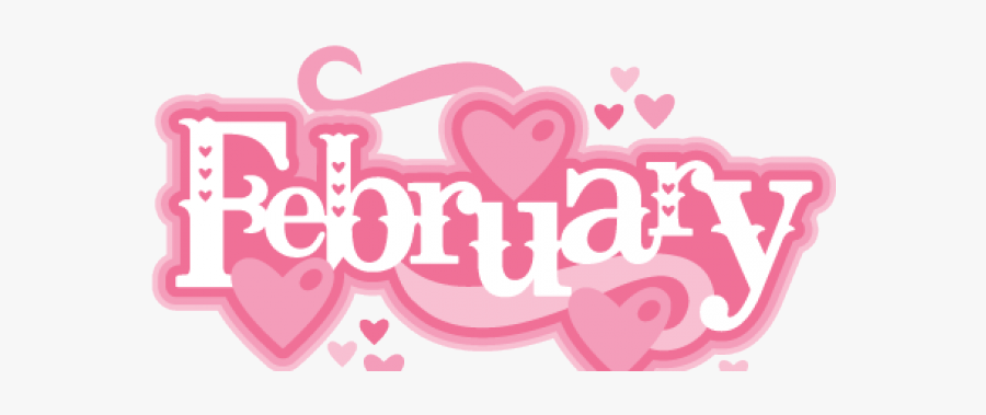 February Birthday Cliparts - Heart, Transparent Clipart