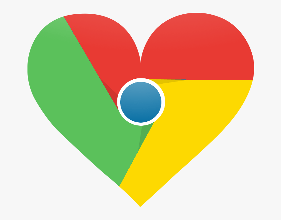 Heart With Google Chrome, Transparent Clipart