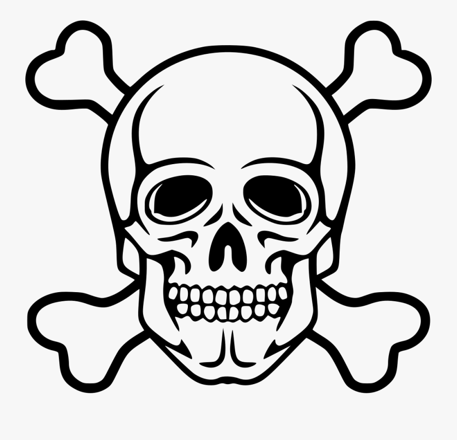 Transparent Skull Clipart Free - Simbolo Scheletro, Transparent Clipart