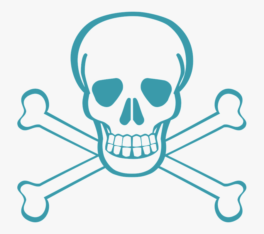 Death"s Head, Skull, Skull And Crossbones, Crossbones - Czaszka Piracka, Transparent Clipart