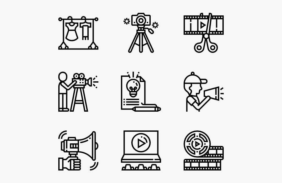 Video Production - Film Production Icon Png, Transparent Clipart