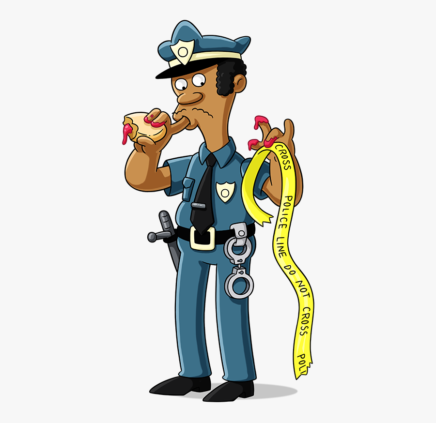 Police Officer Png - Eddie And Lou Simpsons, Transparent Clipart