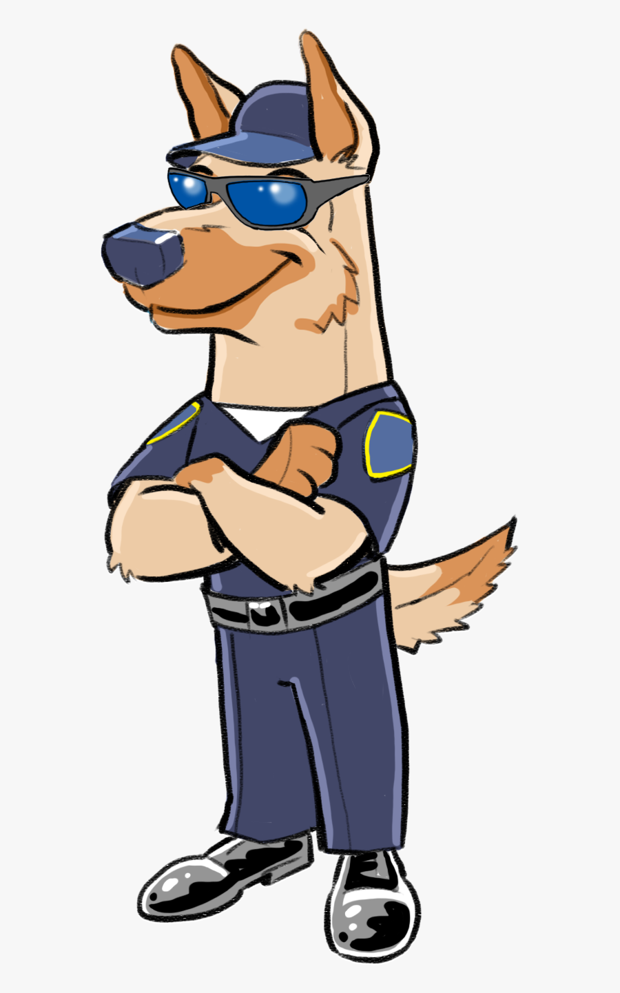 Nun Clipart Caricature - Police Mascot Cartoon, Transparent Clipart