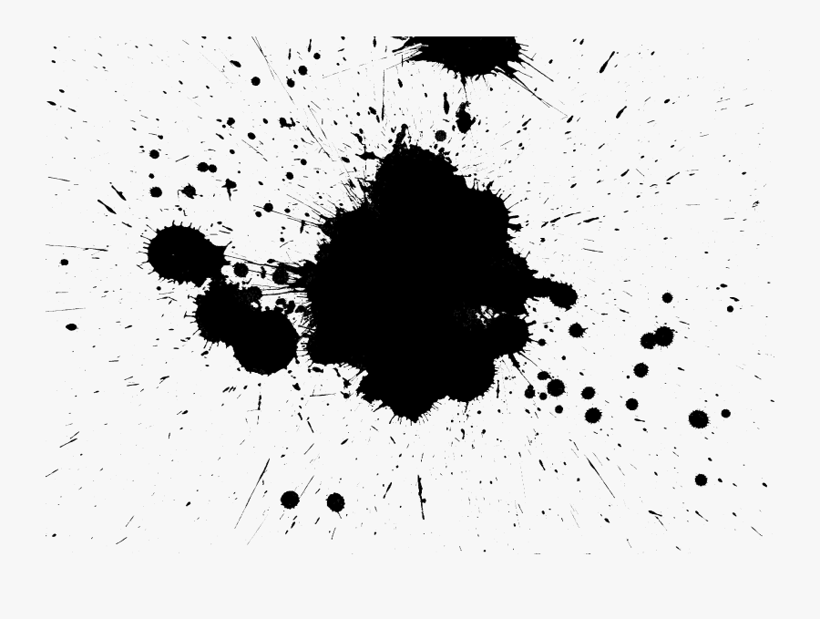 Black And White Paint Monochrome - White Paint Splatter Transparent, Transparent Clipart