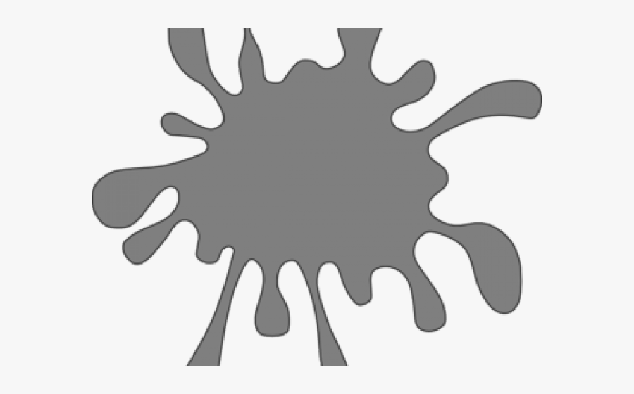 Transparent Splash Clipart Black And White - Orange Paint Splat Clipart, Transparent Clipart