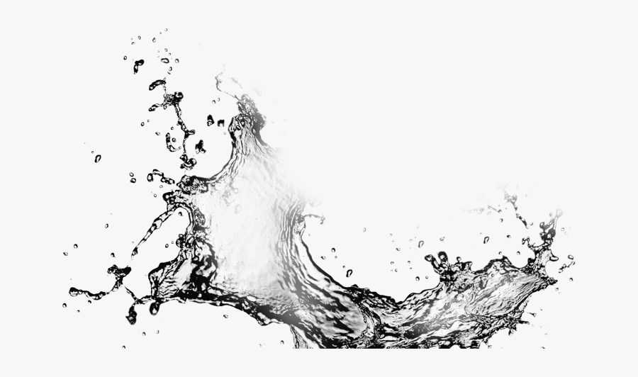 Water Png Black - Water Splash Black And White Png, Transparent Clipart
