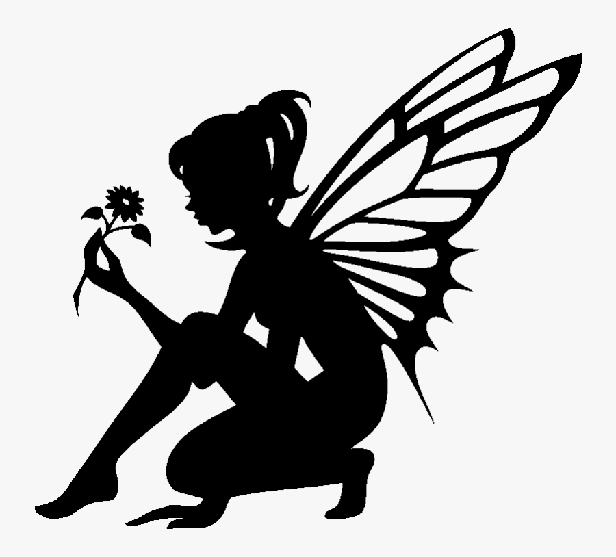 Disney Fairies Tooth Fairy Black And White Clip Art - Black And White Fairy, Transparent Clipart