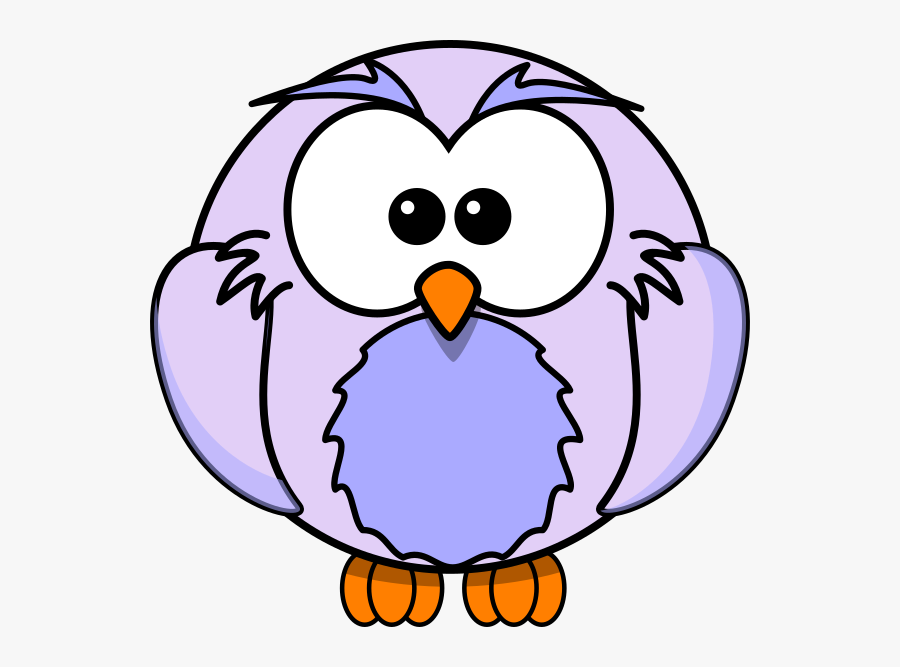 Light Purple Owl Cartoon Clip Art - White Owl Cartoon Png, Transparent Clipart