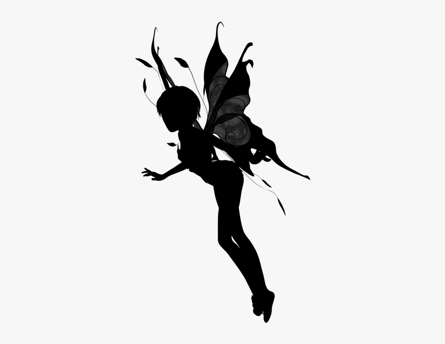 60758 - Free Fairy Black And White, Transparent Clipart