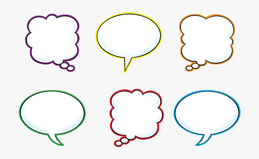 Trendâ® Classic Accentsâ® Speech Balloons Variety Pack, Transparent Clipart