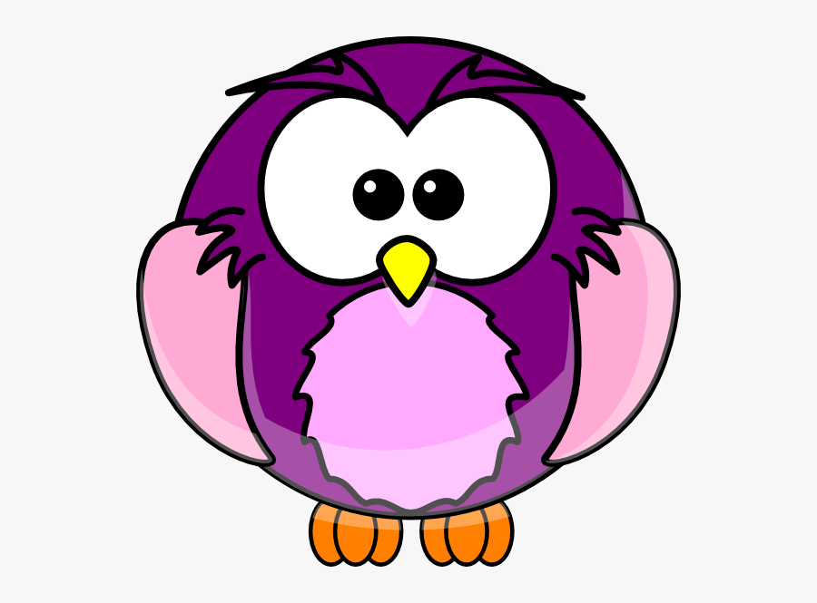 Purple Cartoon Owl - Brown Cartoon Owl, Transparent Clipart
