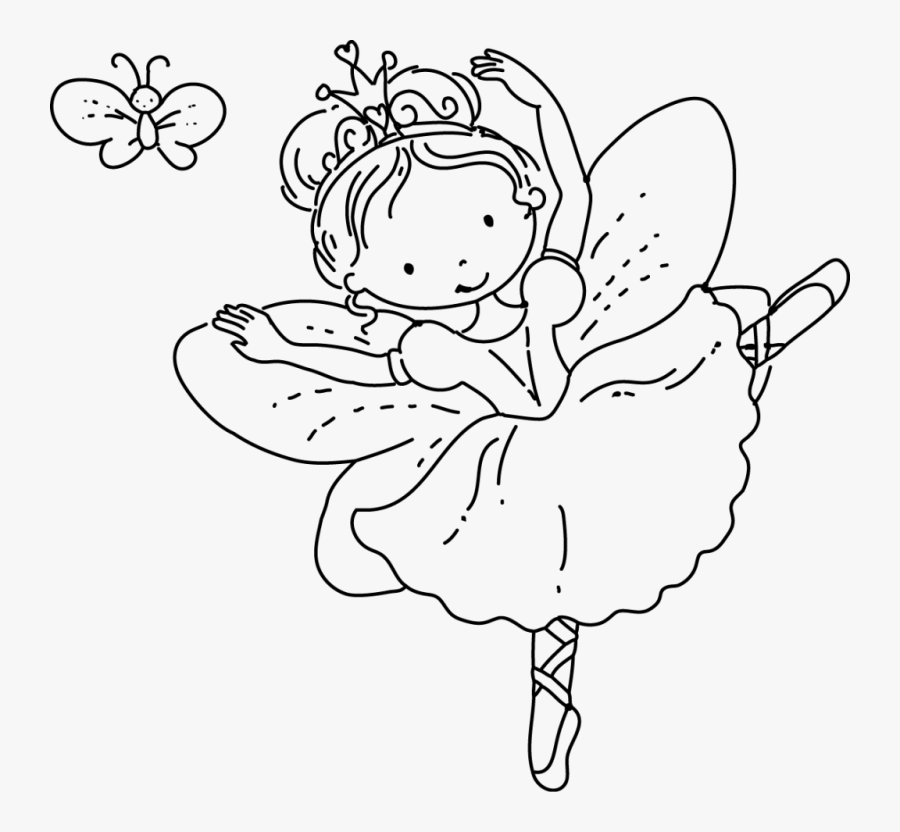 Fairy Princess Coloring Pages Fairy Princess Coloring - Fairy Princess Coloring Sheet, Transparent Clipart