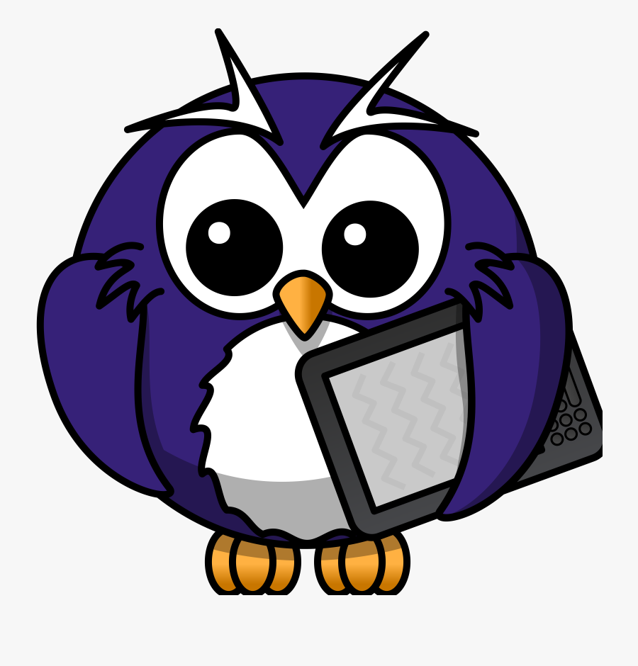 Purple,artwork,bird - Cartoon Owl Transparent Background, Transparent Clipart