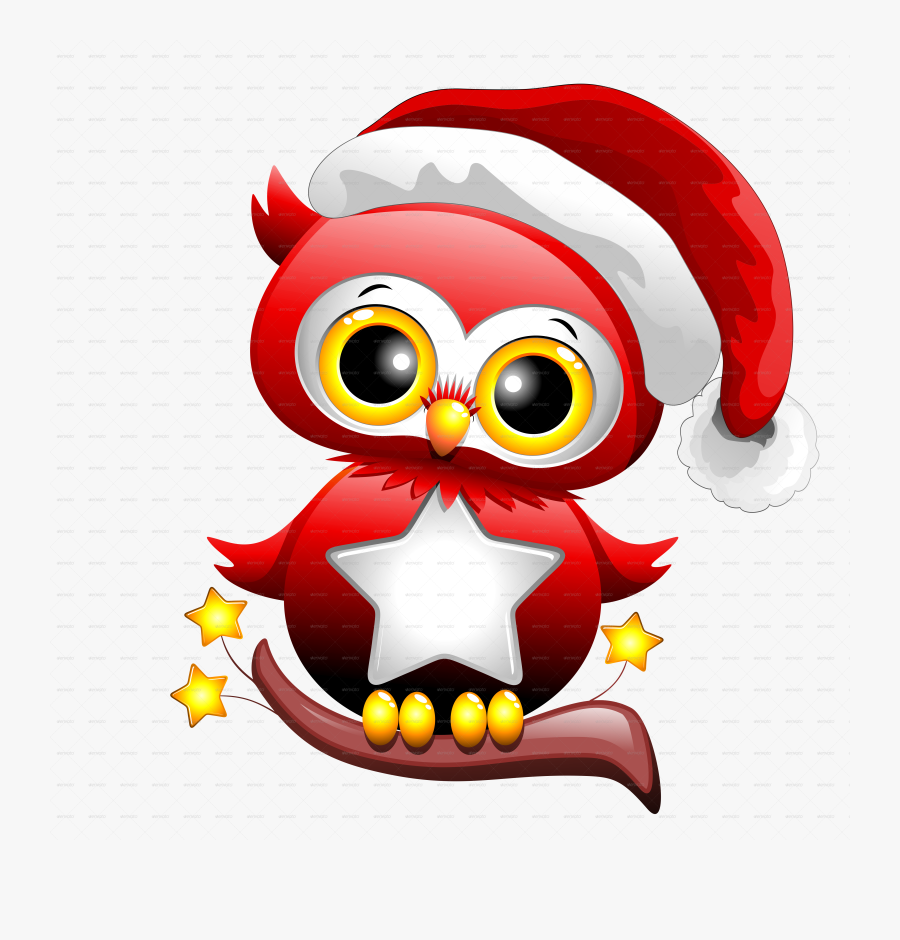 1 Baby Owl Christmas Santa Png - Baby Owl Png Transparent, Transparent Clipart