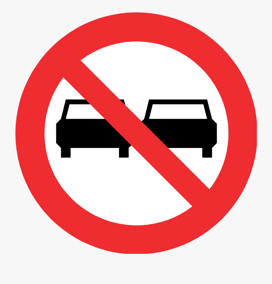 Chile Road Sign Rpo-3 - No Overtaking Sign Png, Transparent Clipart
