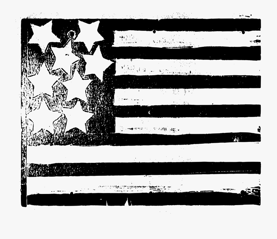 Monochrome - Bandeira Eua Png Preto E Branco, Transparent Clipart