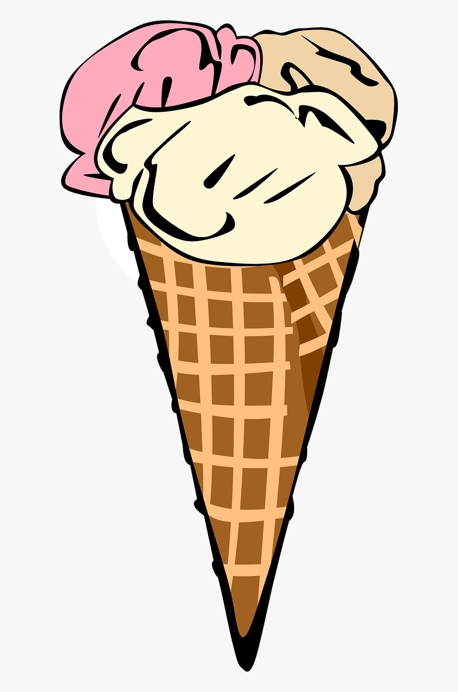 Ice Cream Cone Food Ice Free Picture - Ice Cream Clipart Png, Transparent Clipart