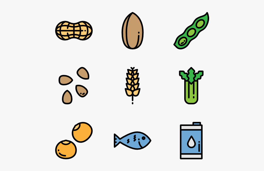 Allergenic Food Color - Nut Icon, Transparent Clipart
