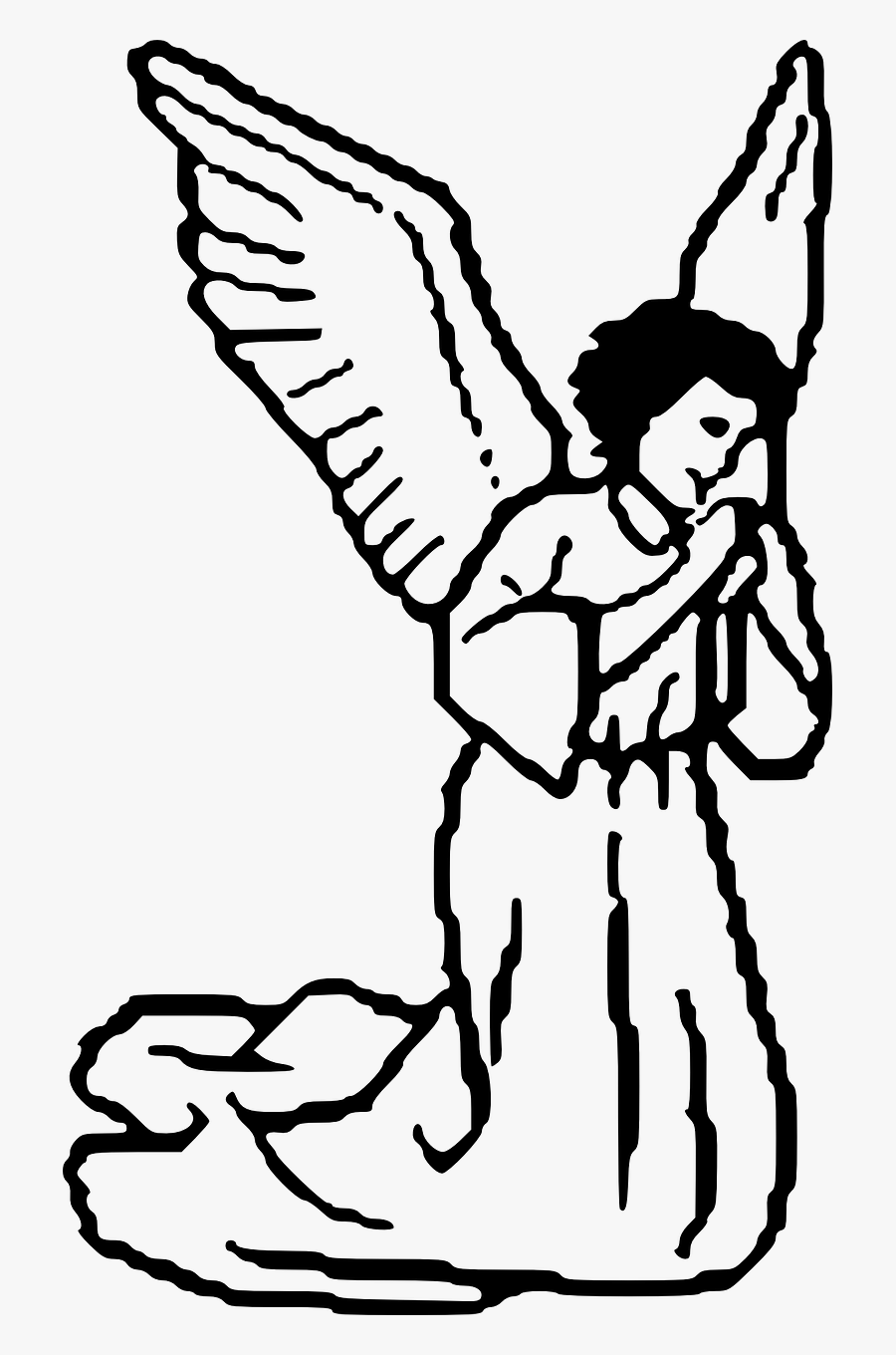 Outline Clipart Angel - Angel Clip Art, Transparent Clipart