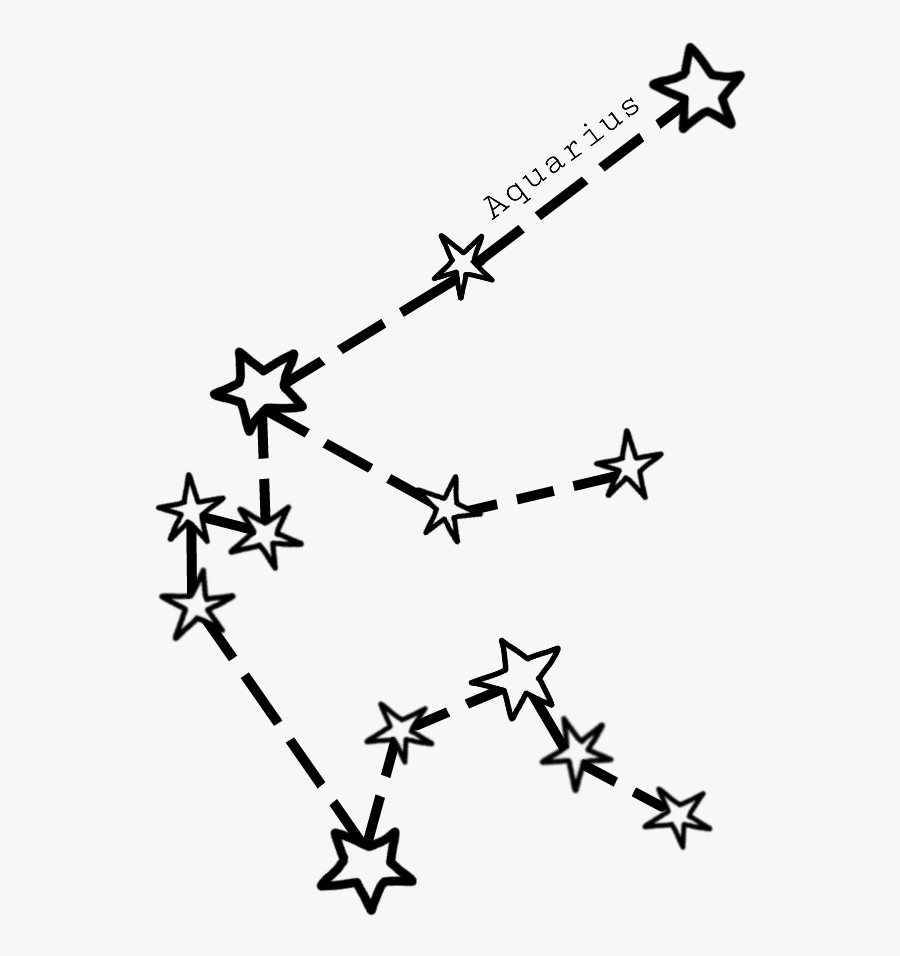 Aquarius Starsign Horoscope Cute - Transparent Background Aquarius Constellation Png, Transparent Clipart