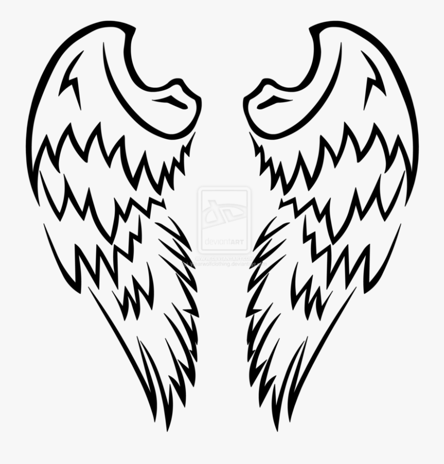 Vector Free Download Clipart Angel Wing Graphics - Angel Wings Henna Tattoo, Transparent Clipart