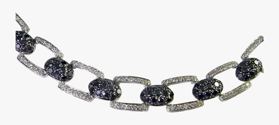 Chain Clipart Cuban Link - Black Diamond Necklace Png, Transparent Clipart