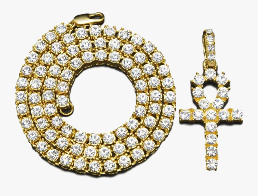 Clip Art Transparent Ankh Drawing Gold - Jewelry Hip Hop Png, Transparent Clipart