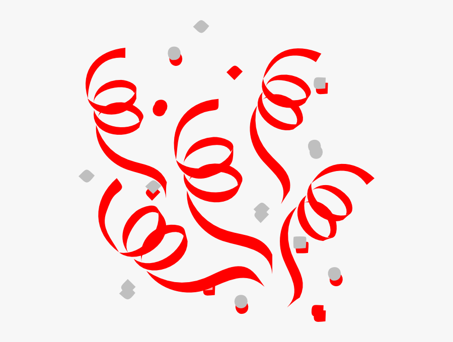 Confetti Background Red Clipart - Birthday Red Confetti Png, Transparent Clipart